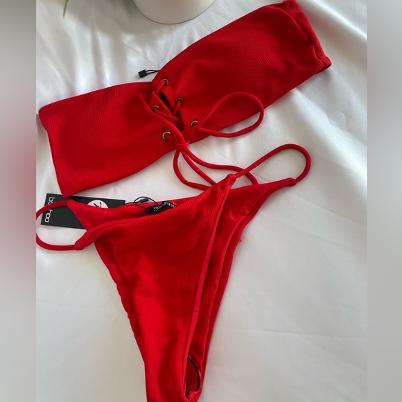 Boohoo Other - Red BooHoo Bikini Set